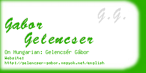 gabor gelencser business card